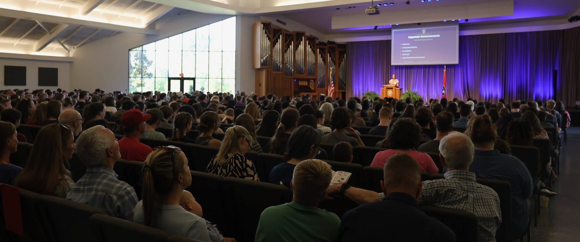 Families and students gathered in the chapel at NITOC 2026