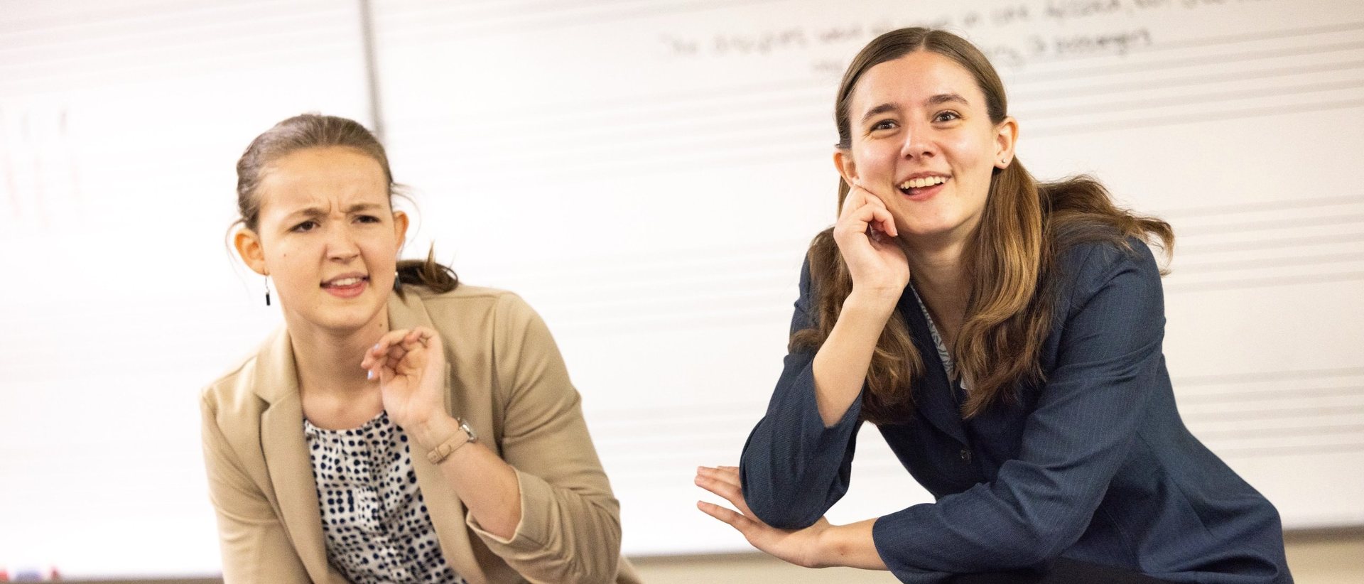 A duo interpretation pair in performance